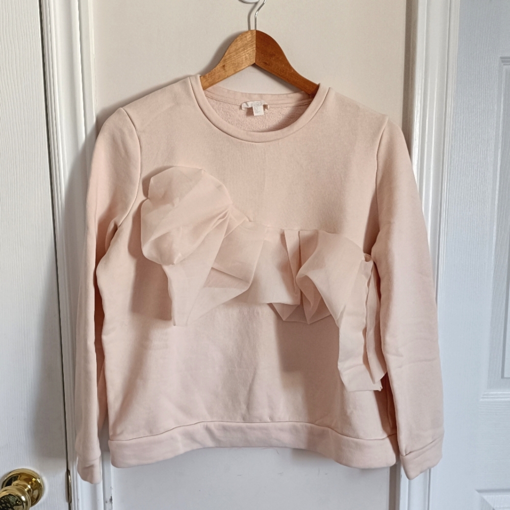 COS Organza Ruffle Sweatshirt